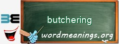 WordMeaning blackboard for butchering